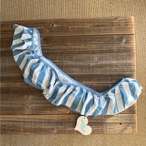 NWT Sugar Coast by Lolli Swim Ruffle Bandeau Bikini Top - Large